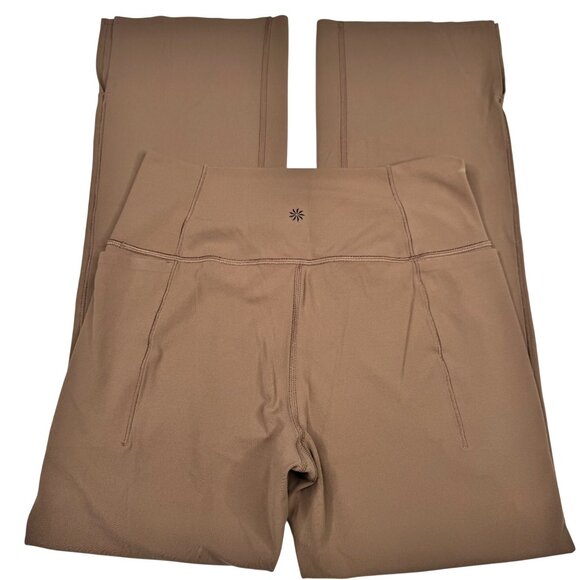 Athleta 533441 Transcend Stash Crop Straight Leg Pant L Tan Nylon Spandex Blend - Picture 13 of 16